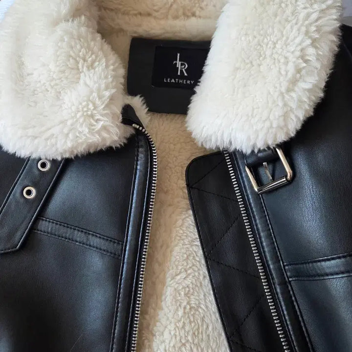 [BUNJANG] Leather Mustang Jacket / 레더리 무스탕