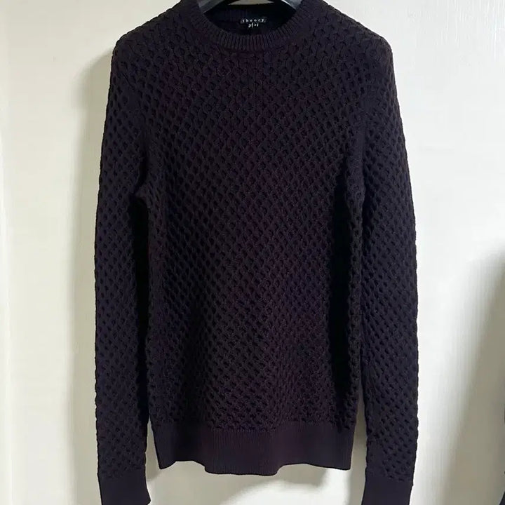 [BUNJANG] Theory Cable Knit Sweater M / 띠어리 케이블 니트 스웨터 M/100/버건디