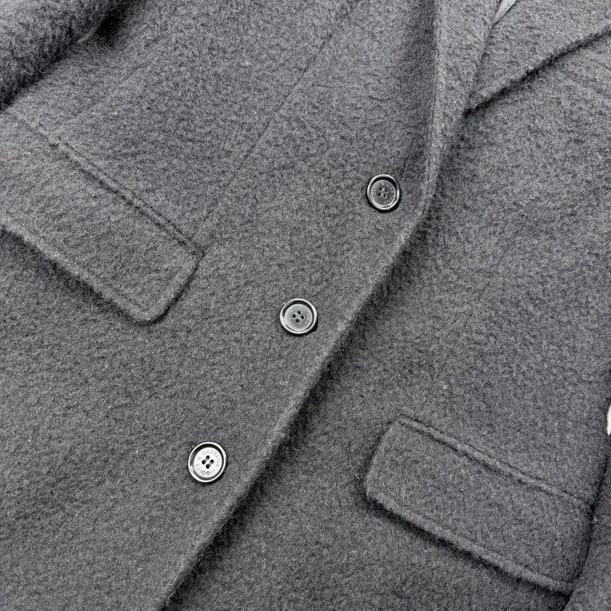 [BUNJANG] Dolce & Gabbana Wool Mohair Three-Button Black Long Coat / 돌체앤가바나 울 모헤어 쓰리버튼 블랙 롱 코트