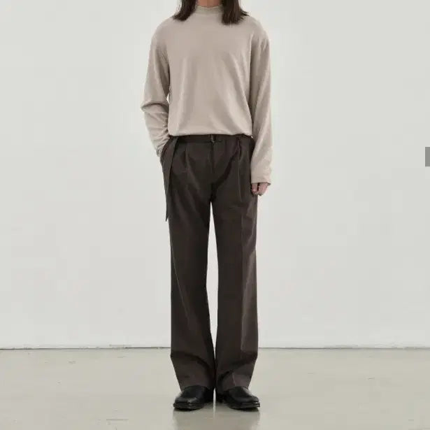 [BUNJANG] Modz Wide Belted Slacks / 모즈 울 와이드 벨티드 슬랙스