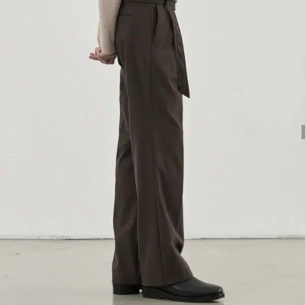 [BUNJANG] Modz Wide Belted Slacks / 모즈 울 와이드 벨티드 슬랙스