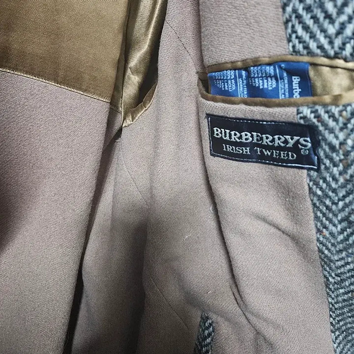 [BUNJANG] Burberry Irish Tweed Herringbone Balmacaan Coat / 버버리 아이리쉬 트위드 헤링본 발마칸 코트 105~110(착샷추가)