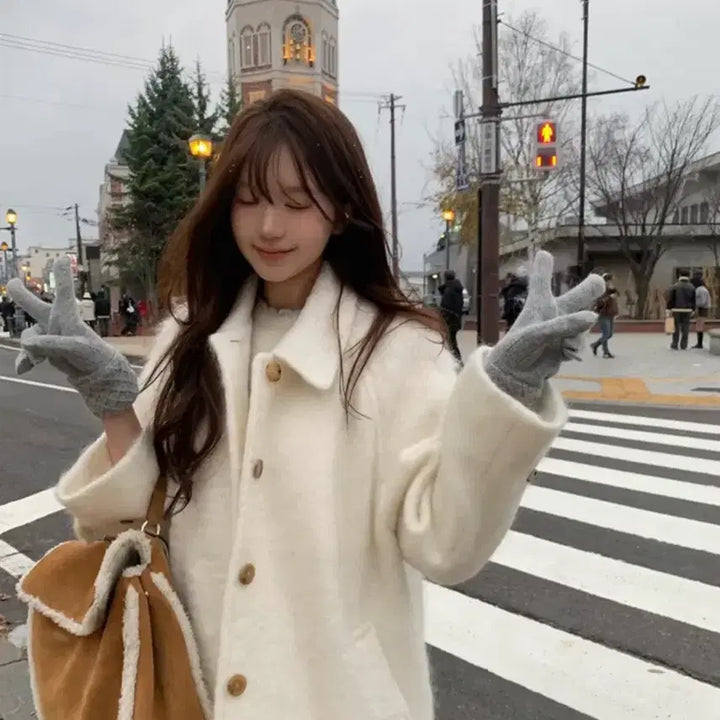 [BUNJANG] The Barnet Snow White Balmacaan Coat / 더바넷 스노우 화이트 발마칸 코트