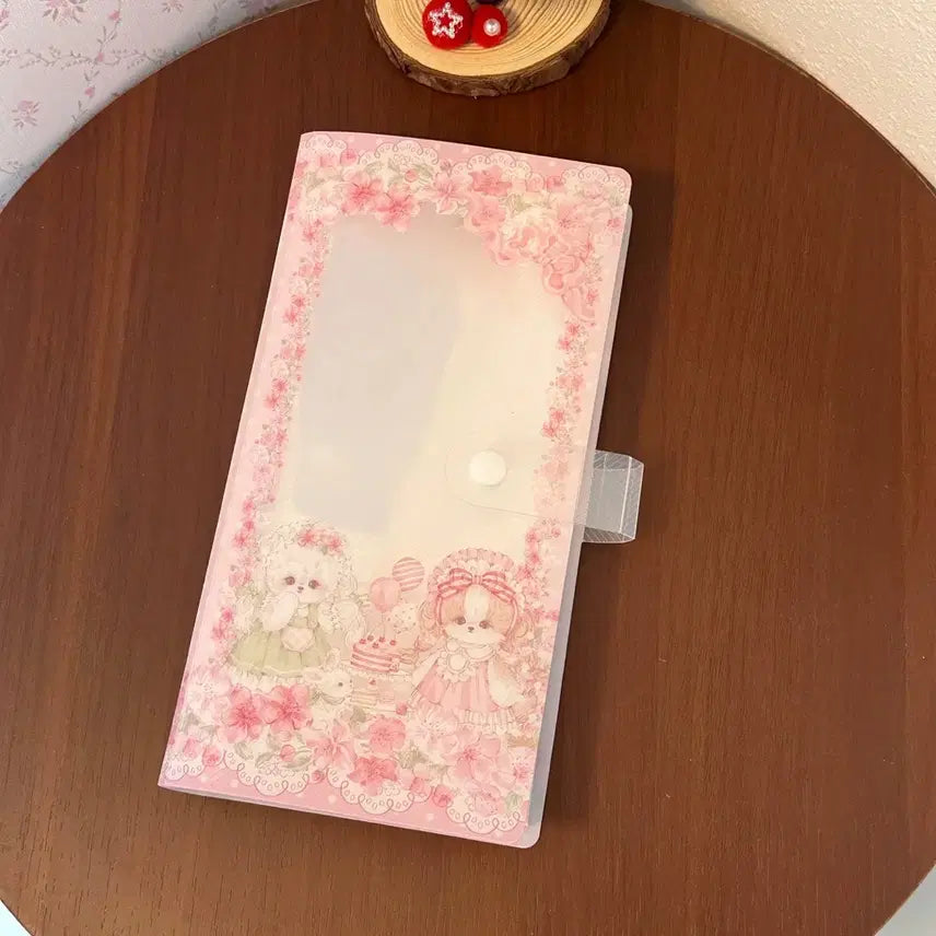 [BUNJANG] Pink Berry Transparent Sticker File for Scrapbooking / 핑크베리 투명창 스티커 파일 다꾸 폴꾸