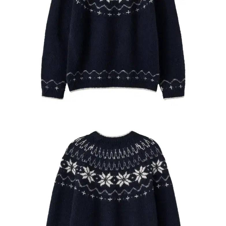 [BUNJANG] General Idea Nordic Knit Navy / 제너럴아이디어 노르딕 니트 네이비