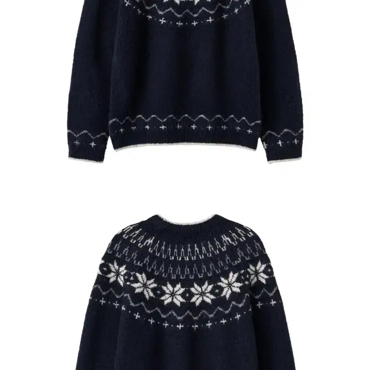 [BUNJANG] General Idea Nordic Knit Navy / 제너럴아이디어 노르딕 니트 네이비