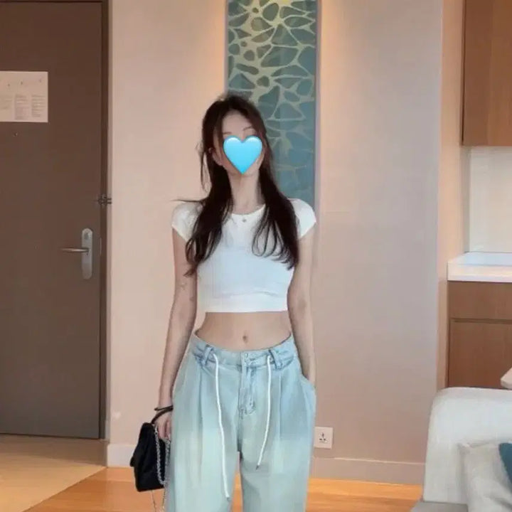 [BUNJANG] Hypnotic String Wide Denim Pants / 히프나틱 스트링 와이드데님팬츠