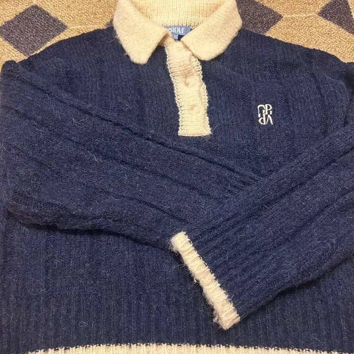 [BUNJANG] Grove Navy Knit Sweater / 그로브 니트
