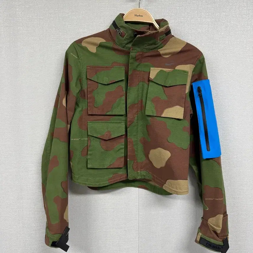 [BUNJANG] Nike Off-White Camo Cotton Jacket / 나이키x오프화이트 카모 코튼 자켓