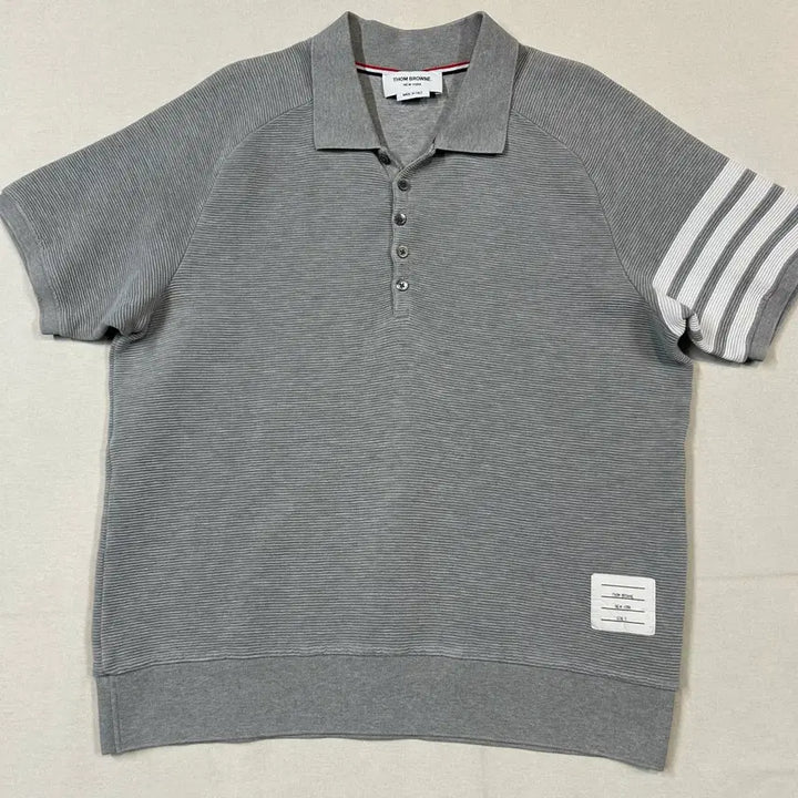 [BUNJANG] Thom Browne Ottoman 4-Bar Saddle Sleeve Polo Shirt / 5) 톰브라운 오토맨 4-바 새들 슬리브 폴로 셔츠