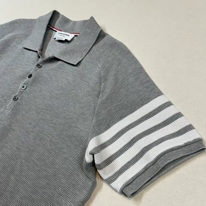 [BUNJANG] Thom Browne Ottoman 4-Bar Saddle Sleeve Polo Shirt / 5) 톰브라운 오토맨 4-바 새들 슬리브 폴로 셔츠