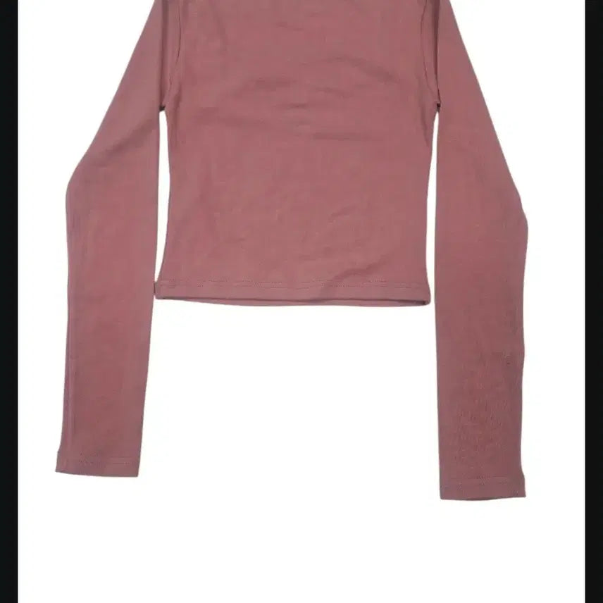 [BUNJANG] Square Neck Long Sleeve T-Shirt Pink / 스퀘어넥 긴팔 티셔츠 핑크