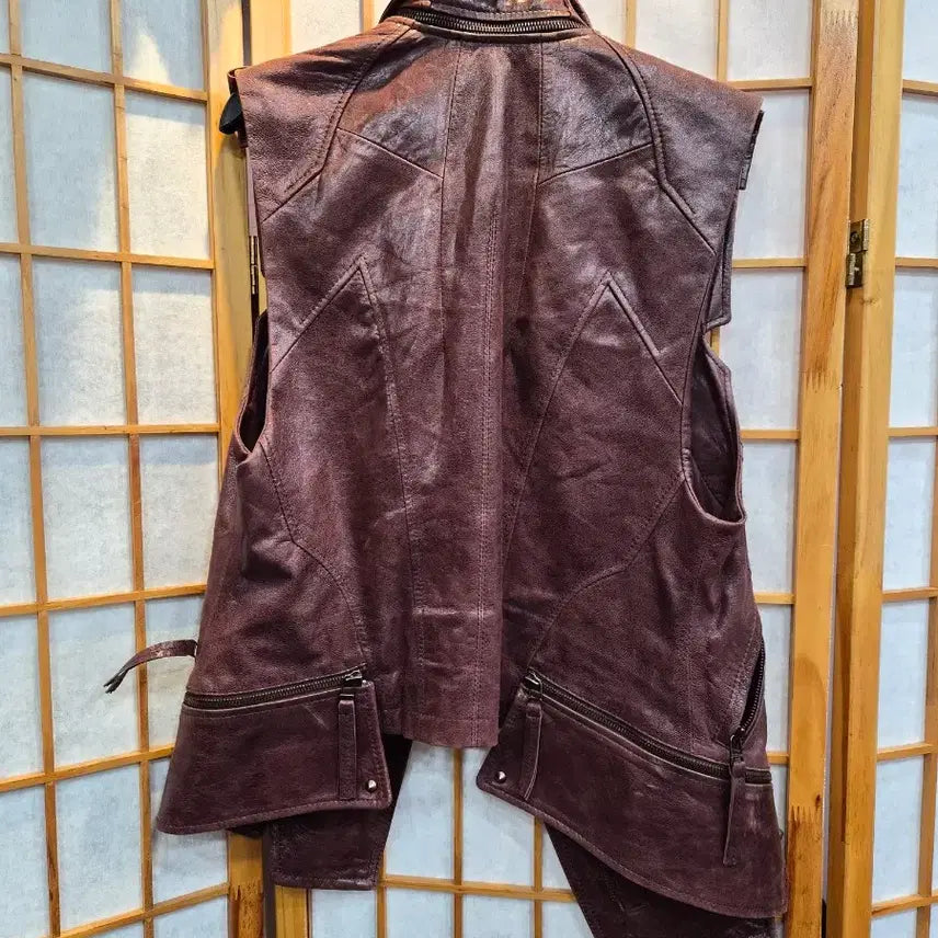 [BUNJANG] Obze Lambskin Vintage Vest / 오브제 양가죽 빈티비조끼 66