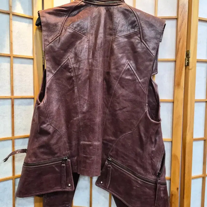 [BUNJANG] Obze Lambskin Vintage Vest / 오브제 양가죽 빈티비조끼 66