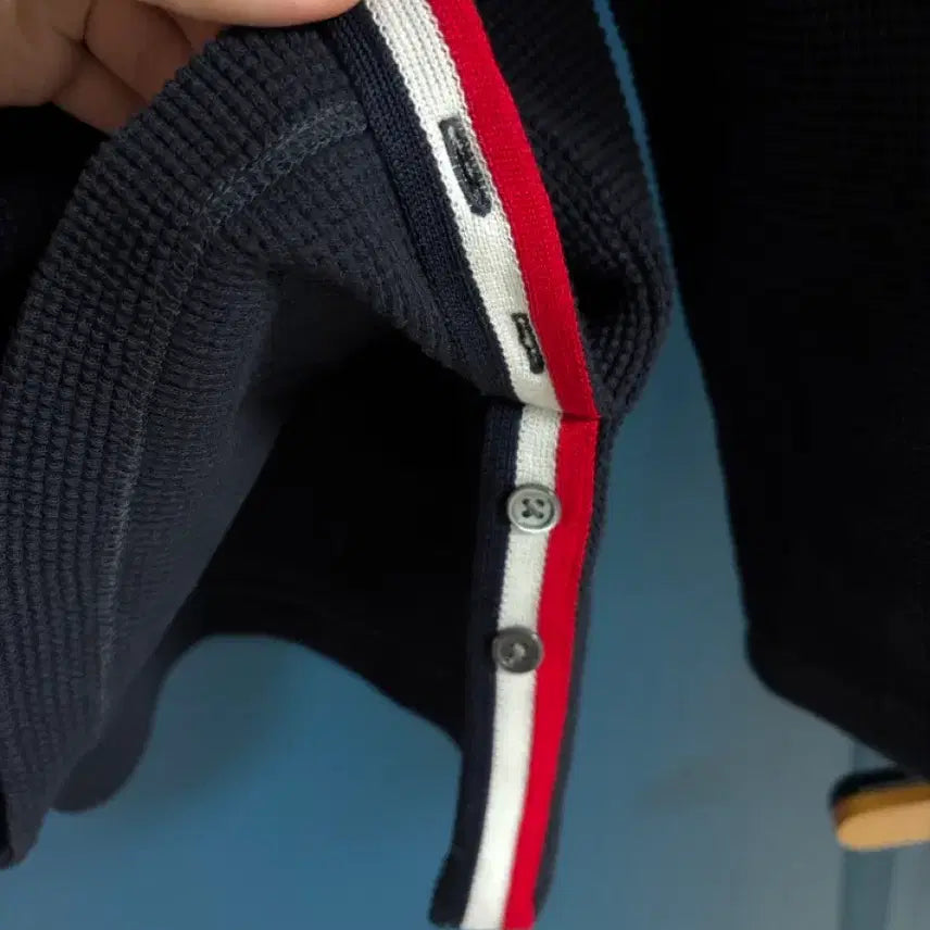 [BUNJANG] Thom Browne Waffle Turtleneck Knit Navy / [ 새상품급 / 3size ] 톰브라운 와플 터틀넥 목폴라 니트 네이비