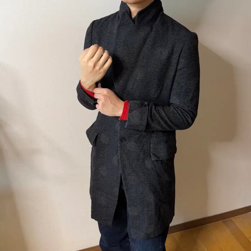 [BUNJANG] Yohji Yamamoto Noir Jacquard Coat / 요지야마모토 noir 자카드 코트