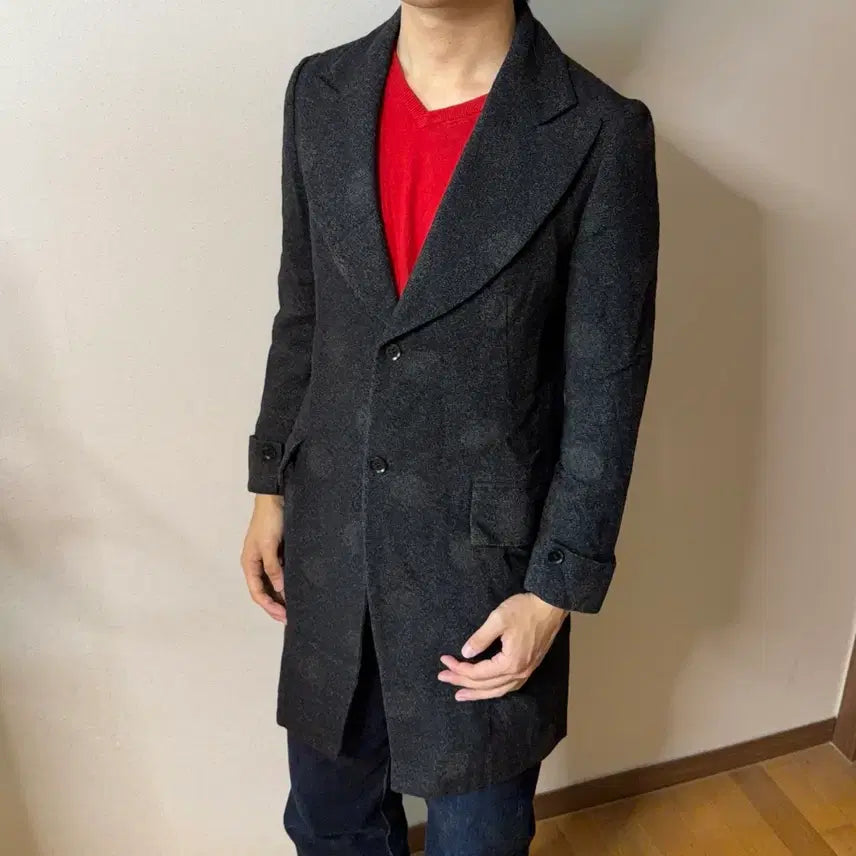 [BUNJANG] Yohji Yamamoto Noir Jacquard Coat / 요지야마모토 noir 자카드 코트
