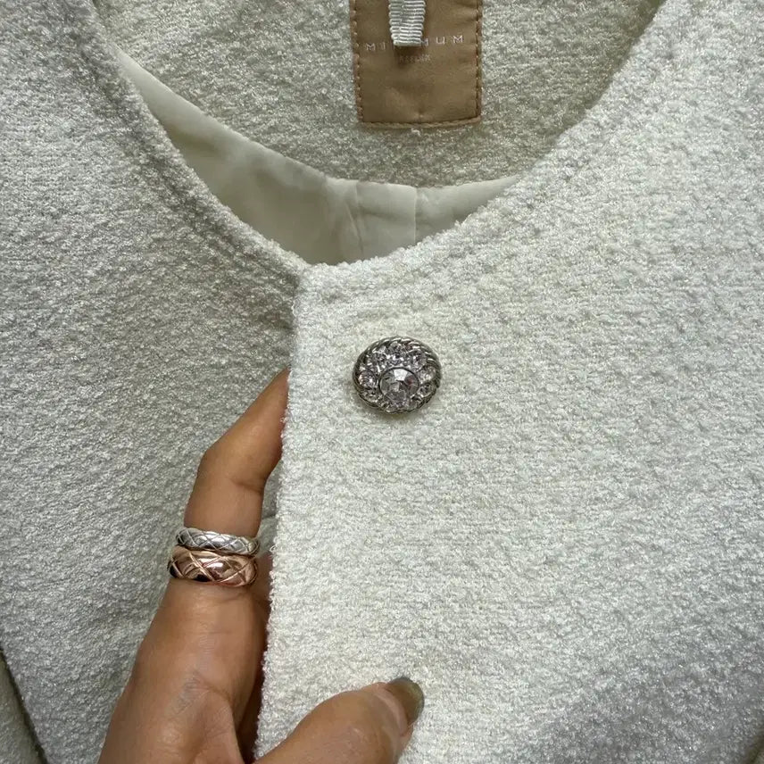 [BUNJANG] Minimum White Tweed Jacket Set / 미니멈 화이트 트위드 자켓 셋업