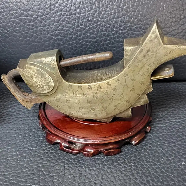 [SOLD OUT] 골동품백동물고기자물쇠
