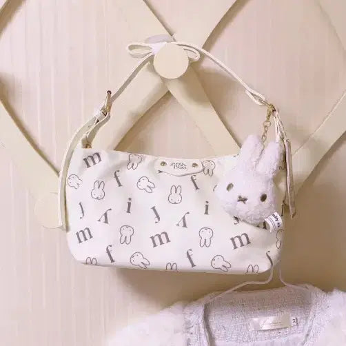 [BUNJANG] Miffy 1955 Cream Daily Shoulder Bag / 미피 1955 크림 데일리 숄더백 핸드백