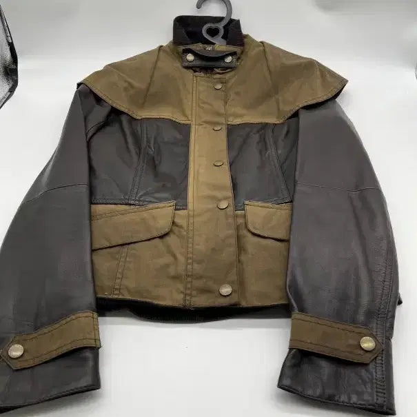 [BUNJANG] Barbour Vintage Leather Jacket / 정품 BARBOUR 왁스 바버 자켓 여성용 빈티지 가죽