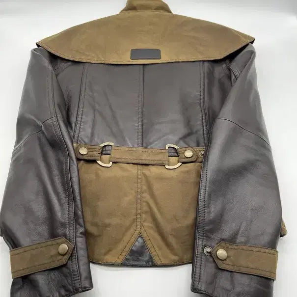 [BUNJANG] Barbour Vintage Leather Jacket / 정품 BARBOUR 왁스 바버 자켓 여성용 빈티지 가죽