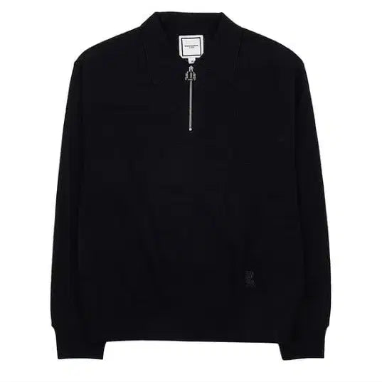 [BUNJANG] Wooyoungmi Half Zip-Up Knit Black Sweater / [46] 우영미 하프 니트반집업 블랙 정가78