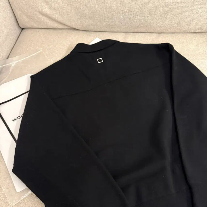 [BUNJANG] Wooyoungmi Half Zip-Up Knit Black Sweater / [46] 우영미 하프 니트반집업 블랙 정가78