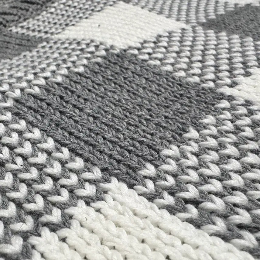 [BUNJANG] Thom Browne 4-Bar Gingham Check Knit Gray / 톰브라운 4-BAR 깅엄체크 니트 그레이