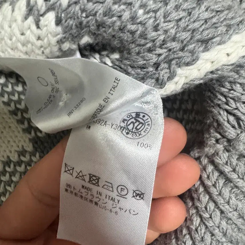 [BUNJANG] Thom Browne 4-Bar Gingham Check Knit Gray / 톰브라운 4-BAR 깅엄체크 니트 그레이