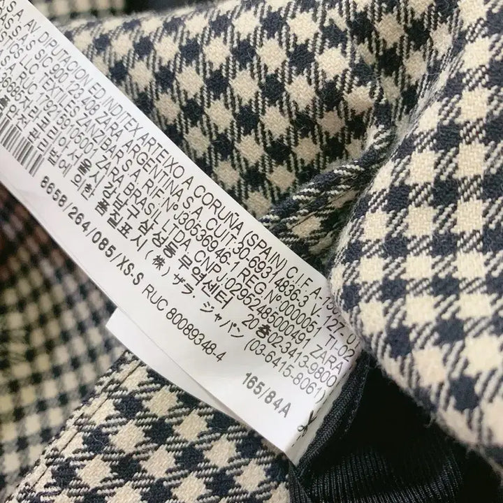 [BUNJANG] ZARA Houndstooth Oversized Blazer Jacket / 자라 오버핏 하운드 체크 블레이저 자켓 미착용