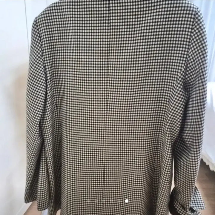[BUNJANG] ZARA Houndstooth Oversized Blazer Jacket / 자라 오버핏 하운드 체크 블레이저 자켓 미착용
