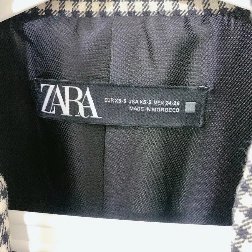 [BUNJANG] ZARA Houndstooth Oversized Blazer Jacket / 자라 오버핏 하운드 체크 블레이저 자켓 미착용