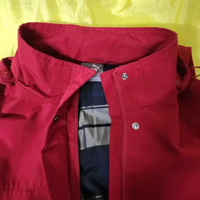 [BUNJANG] Puma Burgundy Hooded Windbreaker Coat / 푸마 버건디 후드 바람막이 코트 세제품
