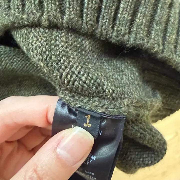 [BUNJANG] Kapital Half Zip Knit Sweater / 캐피탈 하프집업 니트 카키 kapital