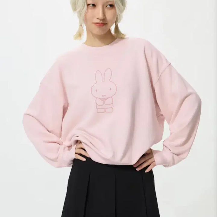 [BUNJANG] Miffy Pink Sweatshirt / 유니클로 미피 핑크색 맨투맨
