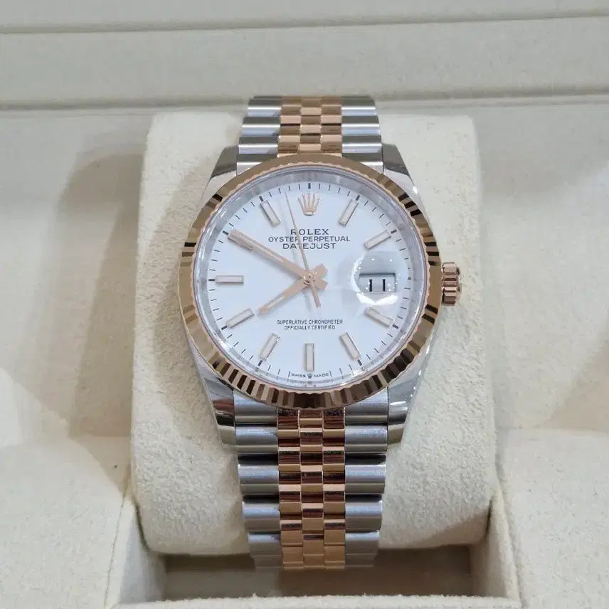 [BUNJANG] Rolex Day-Date Rose Gold White Dial Watch (Full Set) / 롤렉스 데이저스트 로즈골드 화이트판 국내 풀세트