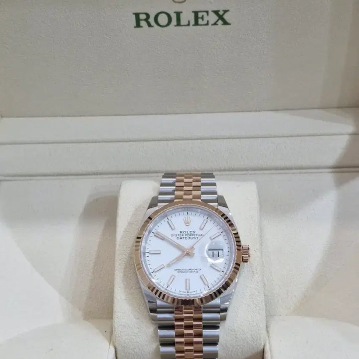 [BUNJANG] Rolex Day-Date Rose Gold White Dial Watch (Full Set) / 롤렉스 데이저스트 로즈골드 화이트판 국내 풀세트
