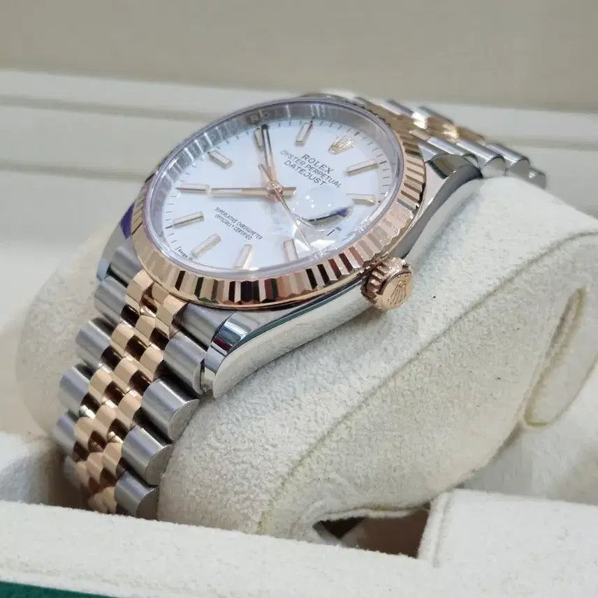 [BUNJANG] Rolex Day-Date Rose Gold White Dial Watch (Full Set) / 롤렉스 데이저스트 로즈골드 화이트판 국내 풀세트