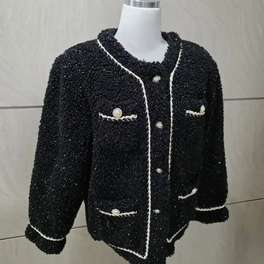 [BUNJANG] Tweed Jacket / 양털 뽀글이 트위드자켓 / 반짝반짝 펄사 (55~66반)