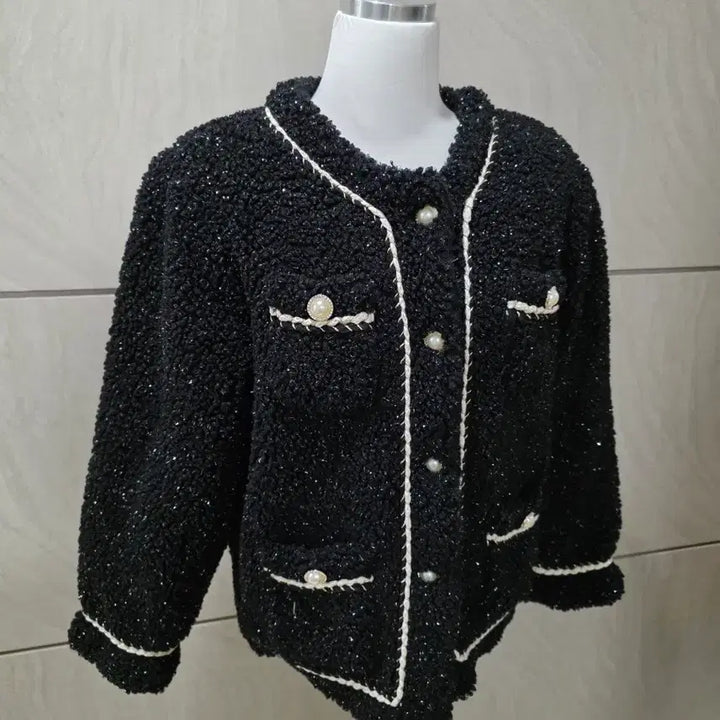 [BUNJANG] Tweed Jacket / 양털 뽀글이 트위드자켓 / 반짝반짝 펄사 (55~66반)