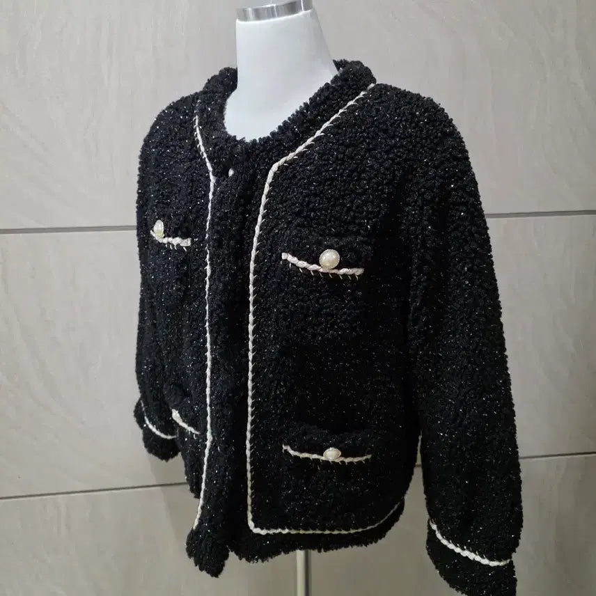 [BUNJANG] Tweed Jacket / 양털 뽀글이 트위드자켓 / 반짝반짝 펄사 (55~66반)