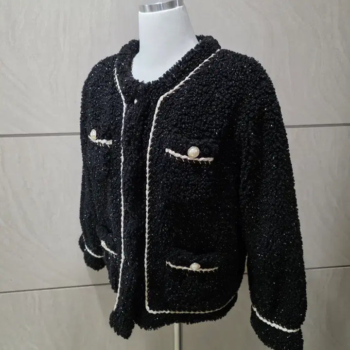 [BUNJANG] Tweed Jacket / 양털 뽀글이 트위드자켓 / 반짝반짝 펄사 (55~66반)