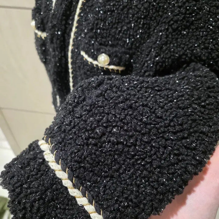 [BUNJANG] Tweed Jacket / 양털 뽀글이 트위드자켓 / 반짝반짝 펄사 (55~66반)