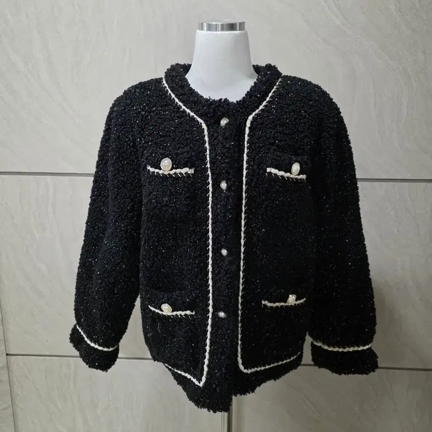 [BUNJANG] Tweed Jacket / 양털 뽀글이 트위드자켓 / 반짝반짝 펄사 (55~66반)