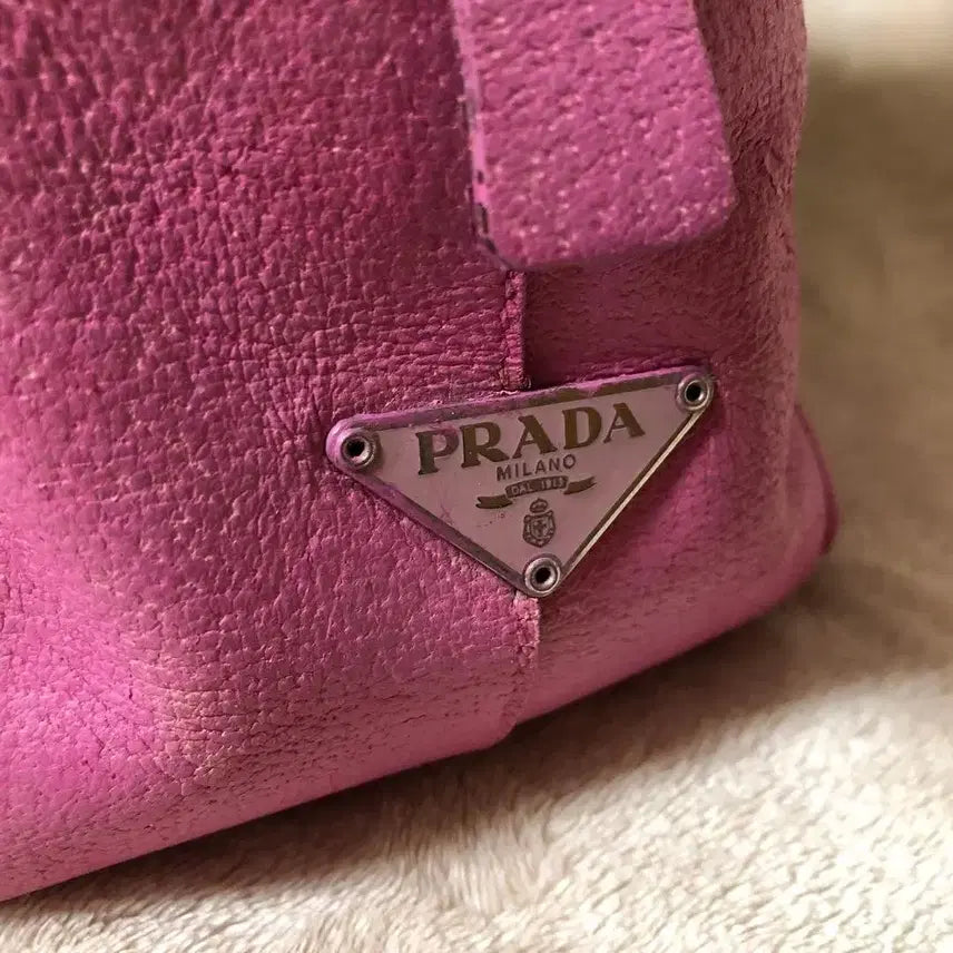 [BUNJANG] Prada Archive Canvas Leather Bowling Bag / 프라다 아카이브 캔버스 레더 볼링백 y2k