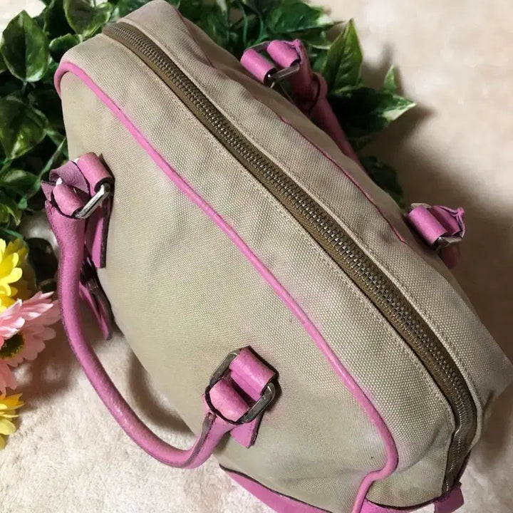 [BUNJANG] Prada Archive Canvas Leather Bowling Bag / 프라다 아카이브 캔버스 레더 볼링백 y2k