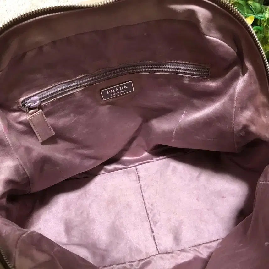 [BUNJANG] Prada Archive Canvas Leather Bowling Bag / 프라다 아카이브 캔버스 레더 볼링백 y2k