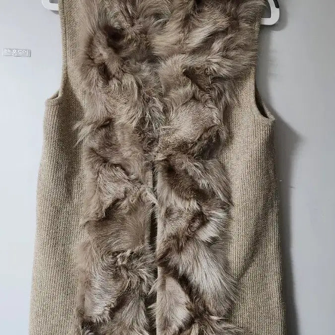 [BUNJANG] Jill Stuart Wool Knit Fox Fur Vest / 질스튜어트 울니트 폭스퍼 베스트 조끼