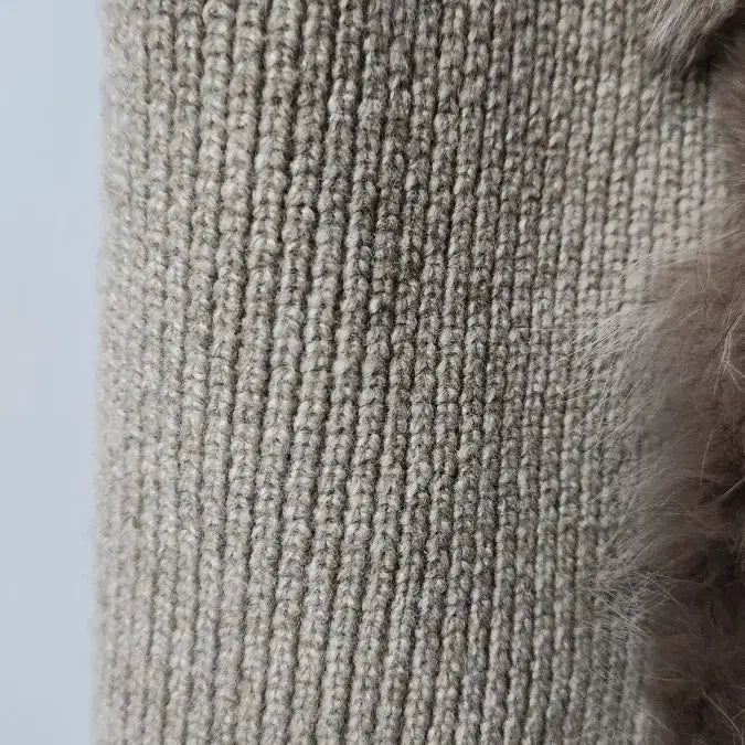 [BUNJANG] Jill Stuart Wool Knit Fox Fur Vest / 질스튜어트 울니트 폭스퍼 베스트 조끼